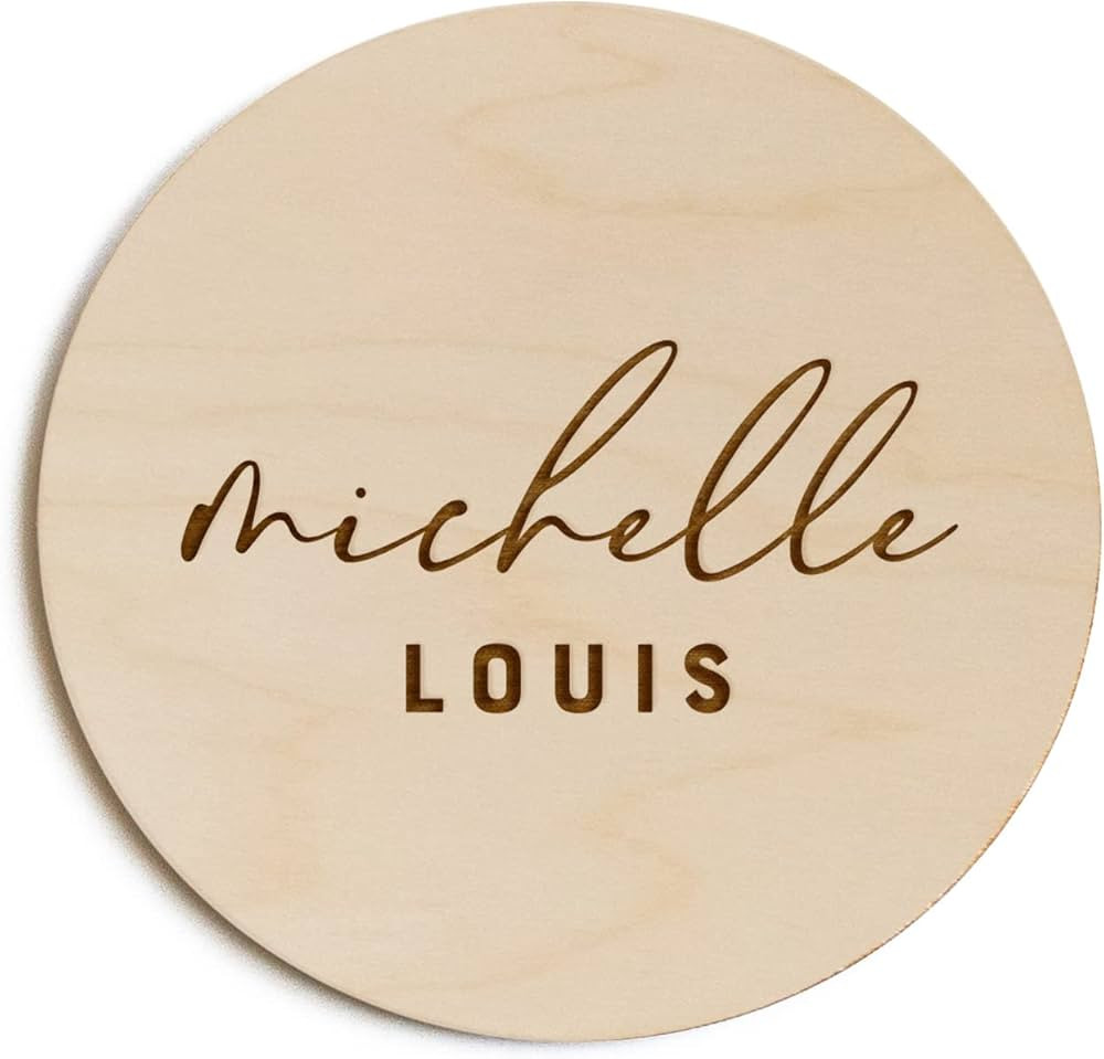 The Cotton & Canvas Co. Personalized Baby Name Newborn Announcement, Nursery Sign, Nursery Decor,... | Amazon (US)