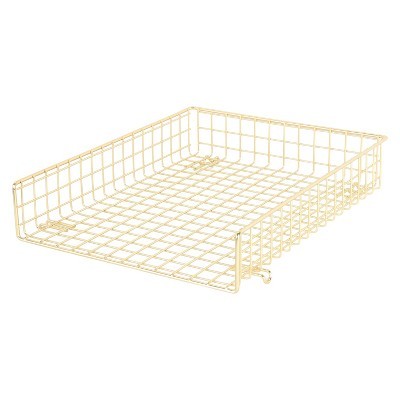 Grid Wire Letter Tray Gold - Threshold™: Steel Desk Organizer for Office Supplies & Organizatio... | Target