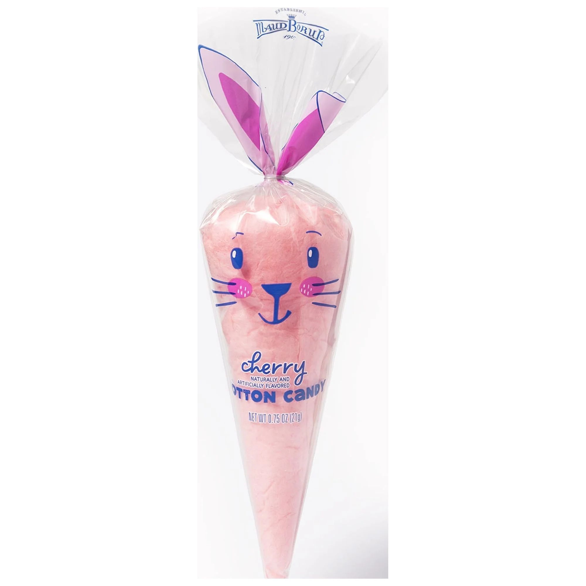 Maud Borup Cherry Cotton Candy Bunny Cone, 0.75 oz, Seasonal Spring Treat & Gift | Walmart (US)