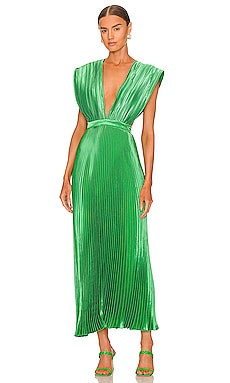 L'IDEE Gala Midi Dress in Bright Green from Revolve.com | Revolve Clothing (Global)