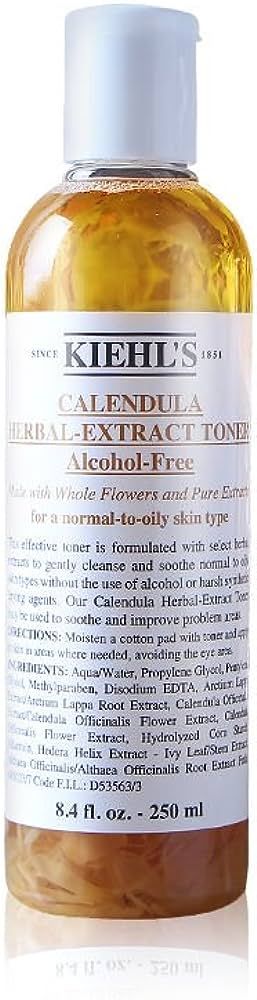 Kiehl's Calendula Herbal Extract Alcohol-Free Normal To Oily Skin Type Toner for Unisex, 8.4 Ounc... | Amazon (US)