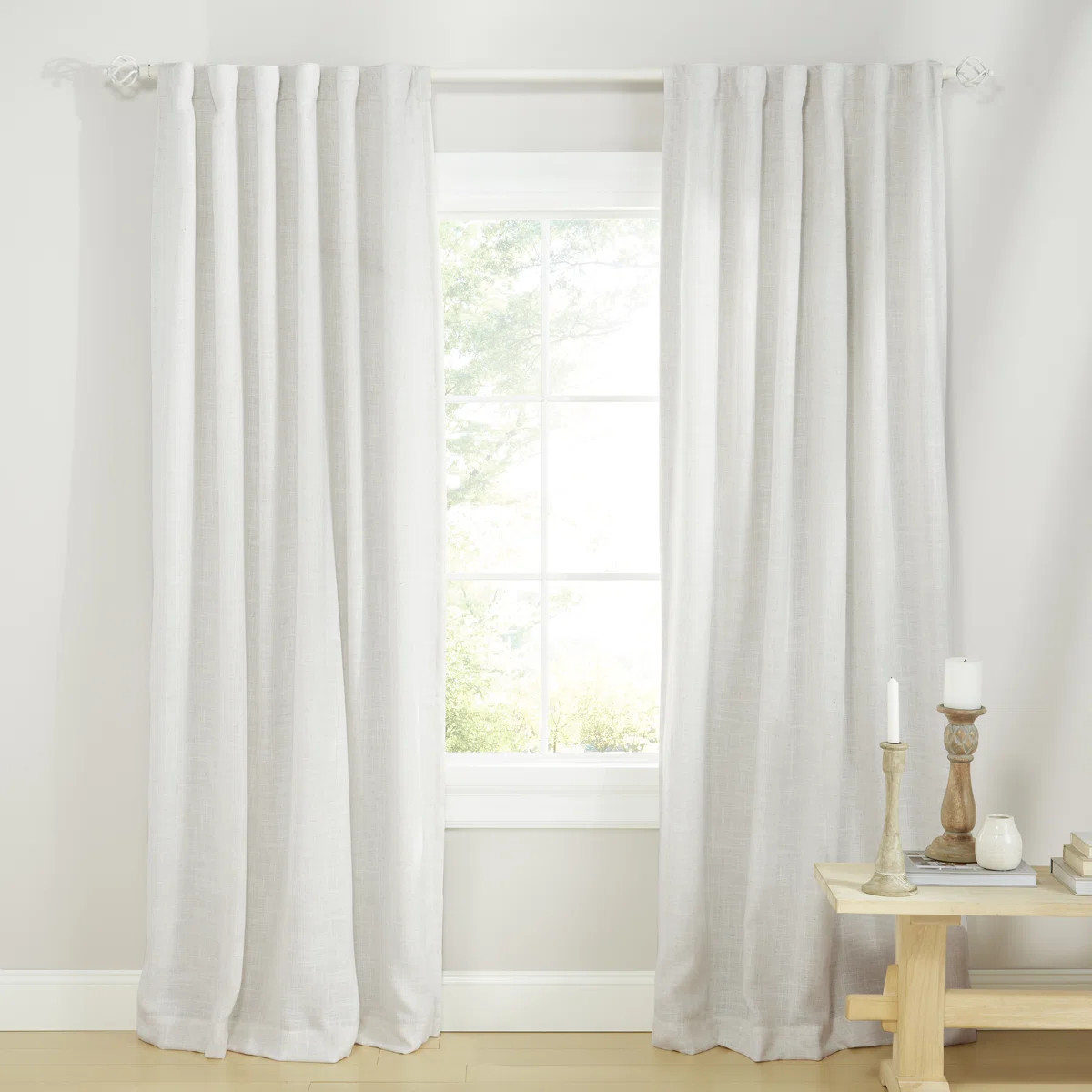 Linen Herringbone Polyester Blackout Single Panel | Wayfair North America