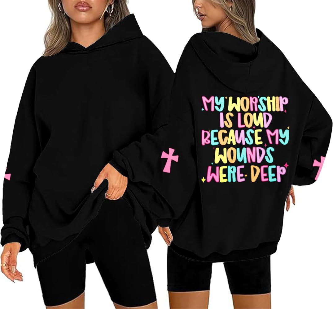 UNIQUEONE Christian Sweatshirts for Women Jesus Faith god Hoodies Religious Graphic Tee Inspirati... | Amazon (US)