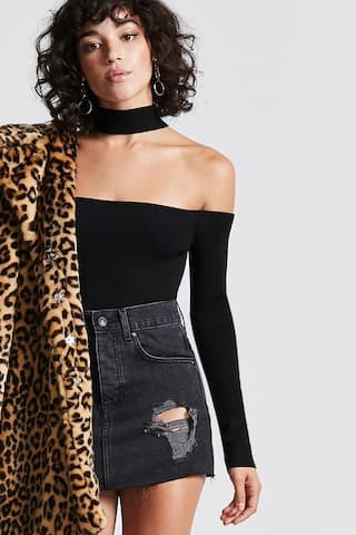 Distressed Denim Mini Skirt | Forever 21 (US)