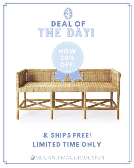 Yay!!! Our favorite & best selling rattan bench is 30% OFF AND SHIPS FREE!!! Probably their most versatile piece…use it in an entryway, mudroom, end of the bed bench or dining bench! This is a fantastic deal right now 🙌🏻

#LTKhome #LTKfamily #LTKsalealert