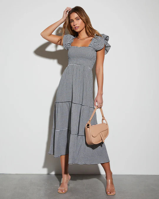 Fables Striped Smocked Maxi Dress | VICI