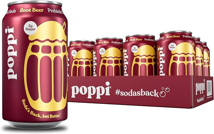 Poppi Prebiotic Soda, Root Beer, 12 Oz, 12 Pack | Amazon (US)