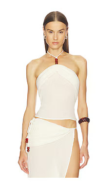 Magda Butrym Top in Beach Cream from Revolve.com | Revolve Clothing (Global)