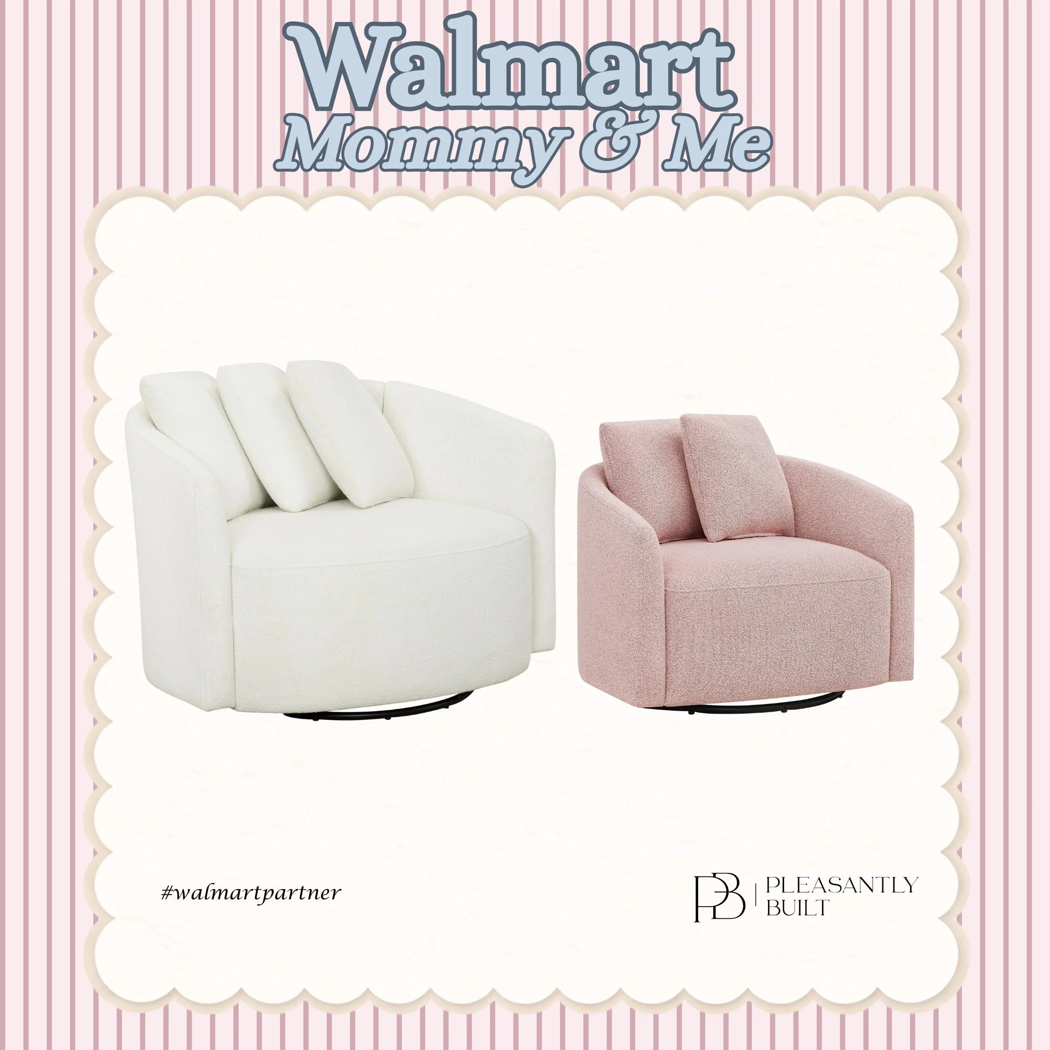 Double the style and double the cuteness 🤍 These mommy & me accent chairs from Walmart are the sweetest addition to any living room, bedroom, or reading nook. Matching adult and kid-sized chairs make the perfect cozy spot for story time, movie nights, or relaxing together — and they’re adorable home décor too.
#LTKHome #WalmartFinds #MommyAndMe #KidsRoomDecor #AccentChairs #WalmartHome #FamilyHomeStyle #CozyHomeVibes #HomeDecorFinds #MatchingMommyAndMe #PlayroomDecor #AffordableHomeDecor #LTKUnder200 #HomeStyleInspo #pleasantlybuilt 

 #LTKmomlife #LTKHome #LTKKids