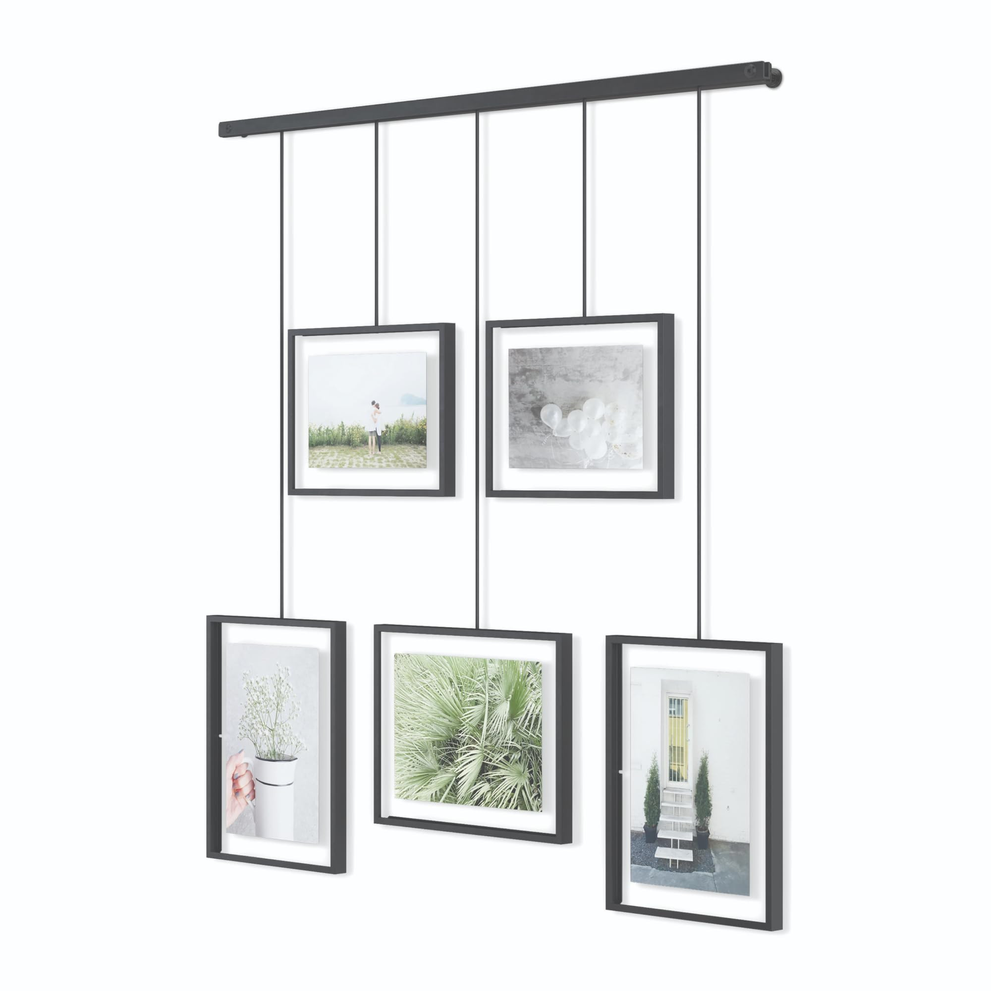 Umbra Exhibit Picture Frame Gallery Set, Adjustable Wall Collage Displays Five Photos (Two 4x6 an... | Amazon (US)