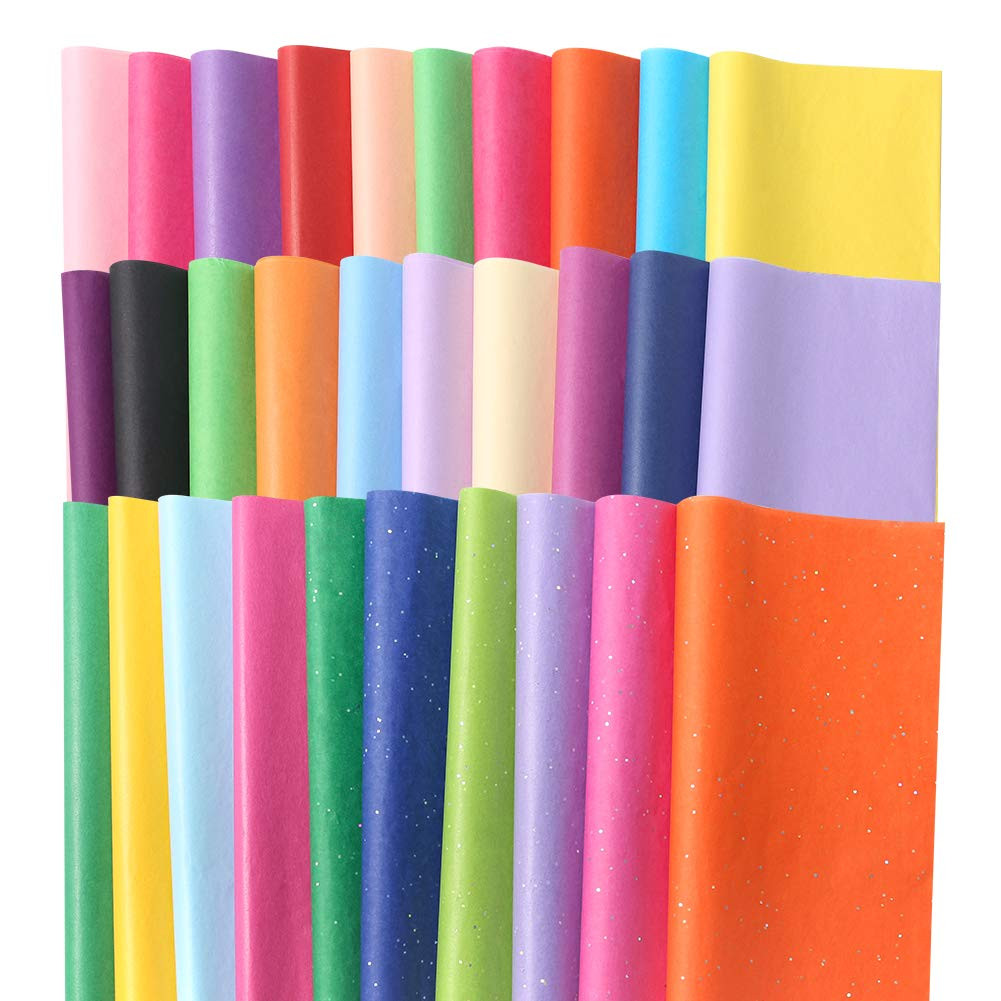 3 Otters 150 Sheets Wrapping Tissue Paper, 14×20 Inch Tissue Paper Gift Wrap Colors of Rainbow G... | Amazon (US)