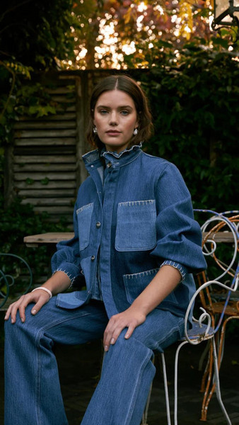 SEVENTY + MOCHI Pablo Jacket In Patched Denim - Trouva | Trouva (Global)