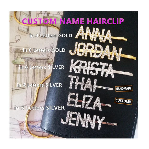 Personalized Name Hair ClipsCustom Word Hair ClipCustom | Etsy | Etsy (US)