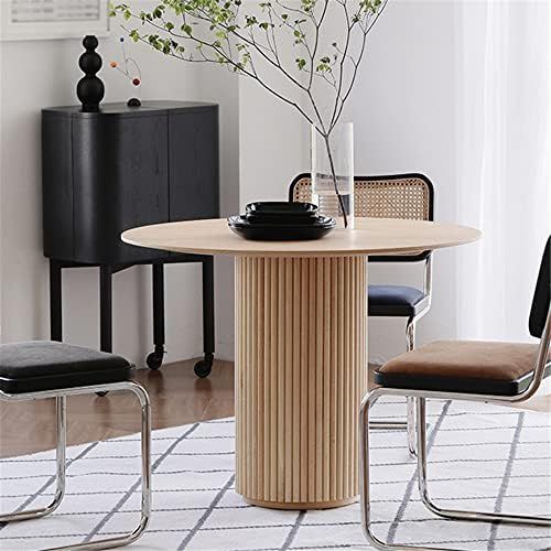 BAYCHEER Round Pedestal Casual Table Simplicity Style Dining Room Home Furniture - Wood 31.5" L x 31.5" W x 29.5" H (Table Only) | Amazon (US)