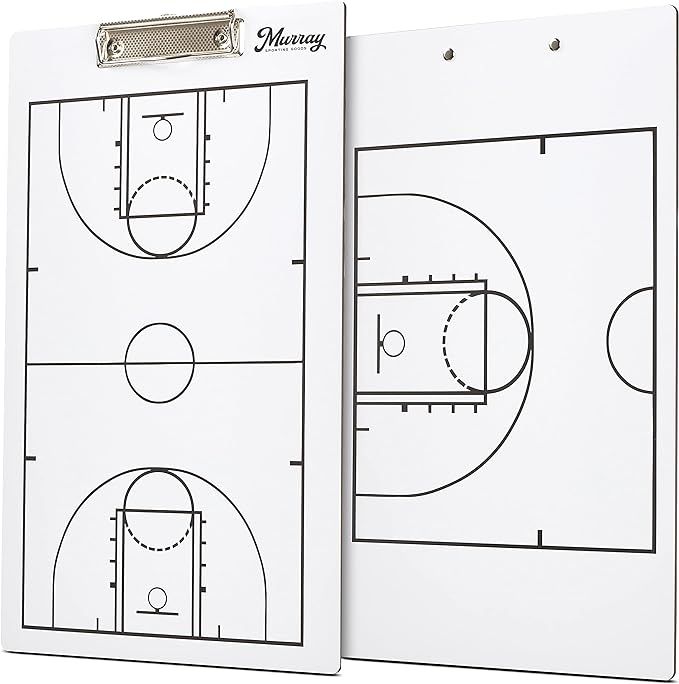 Murray Sporting Goods Basketball Dry Erase Coaches Clipboard | Double-Sided Basketball Court Clip... | Amazon (US)