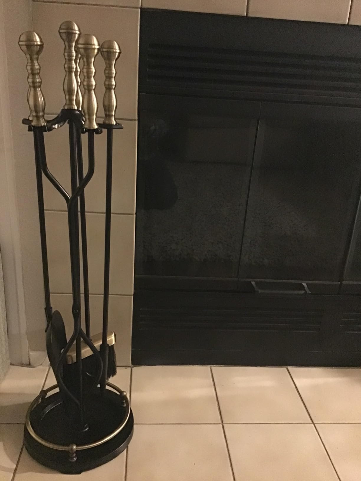 Lichamp Fireplace Tools Set, 5-Pieces Indoor Outdoor Sturdy Fire Place Poker Sets with Retro Gold... | Amazon (US)