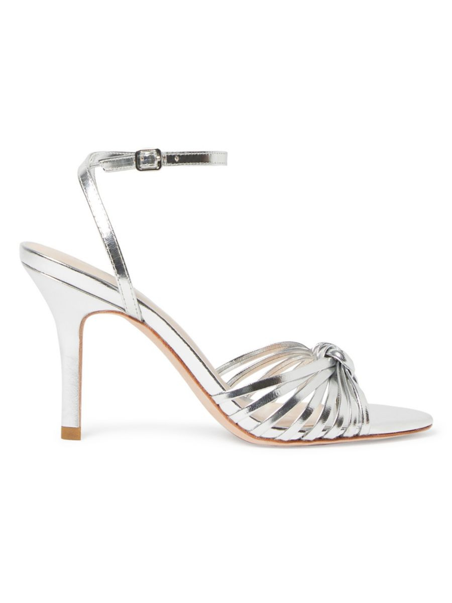 Ada 90MM Knotted Metallic Leather Sandals | Saks Fifth Avenue