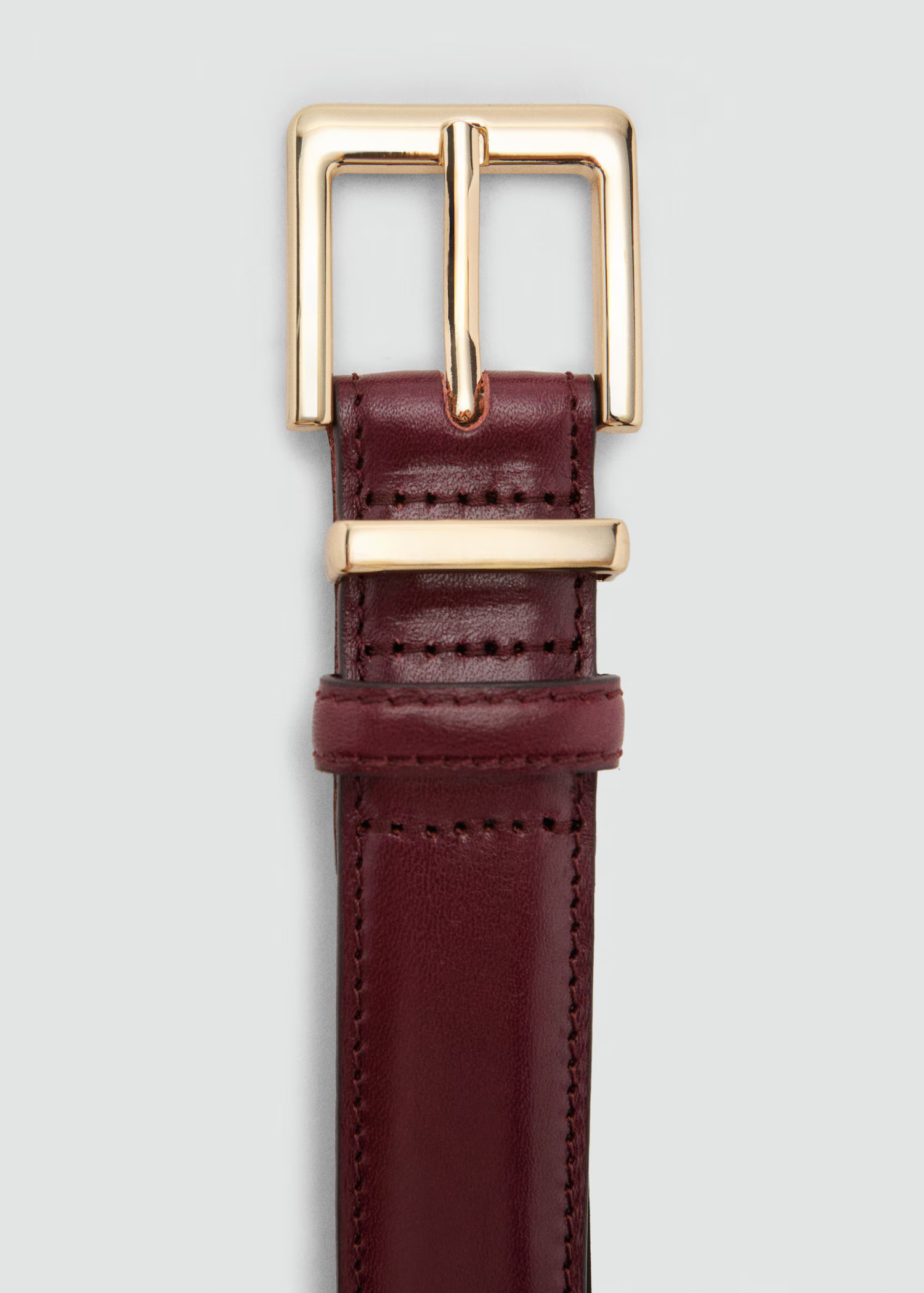 Ledergürtel mit carréeförmiger Schnalle | MANGO Deutschland | Mango EU