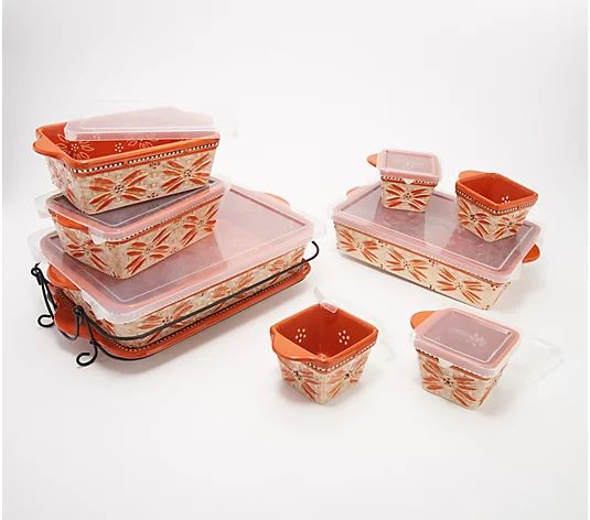 Temp-tations Old World 10-pc Basketweave Bakeware Set | QVC