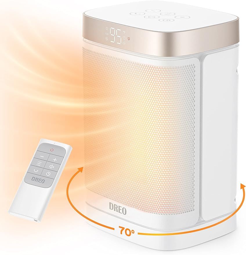 Dreo Atom One Space Heater with Remote, 70°Oscillating Electric Heaters with Digital Thermostat,... | Amazon (US)