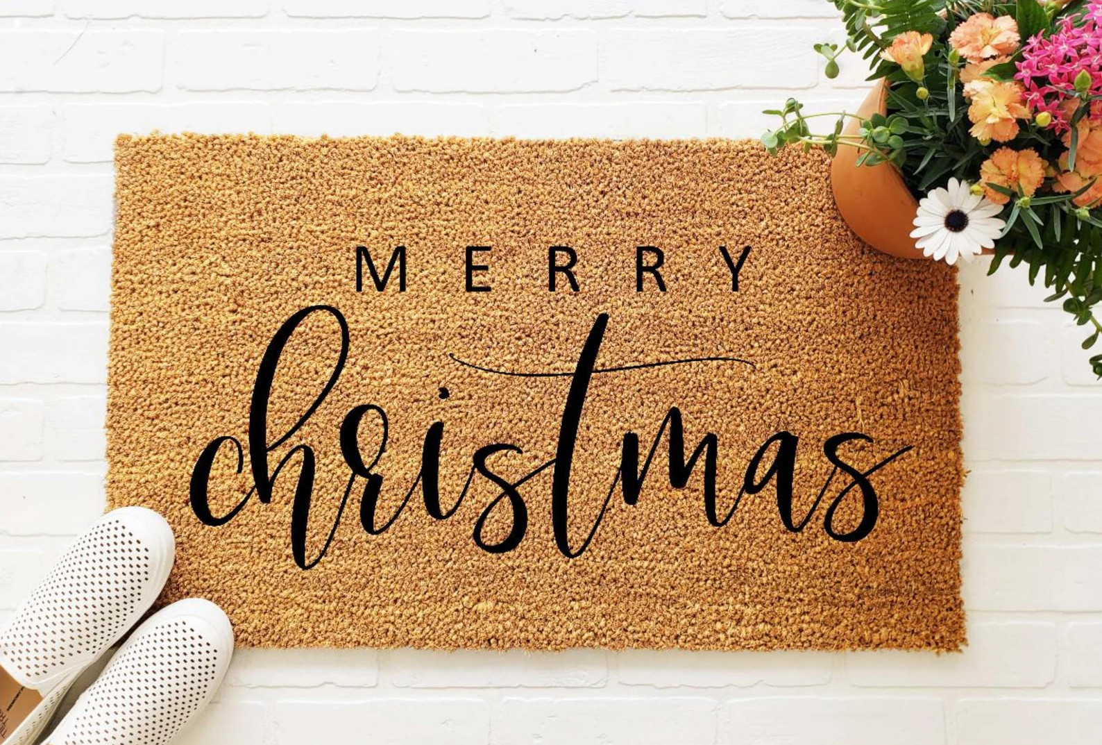 Merry Christmas Doormat, Holiday Doormat, Christmas Doormat, Christmas Welcome Mat, Christmas Dec... | Etsy (US)
