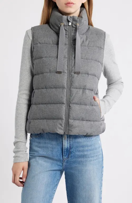 Save The Duck Nyla Water Repellent Quilted Puffer Vest in Mid Grey Melange at Nordstrom, Size 0 | Nordstrom