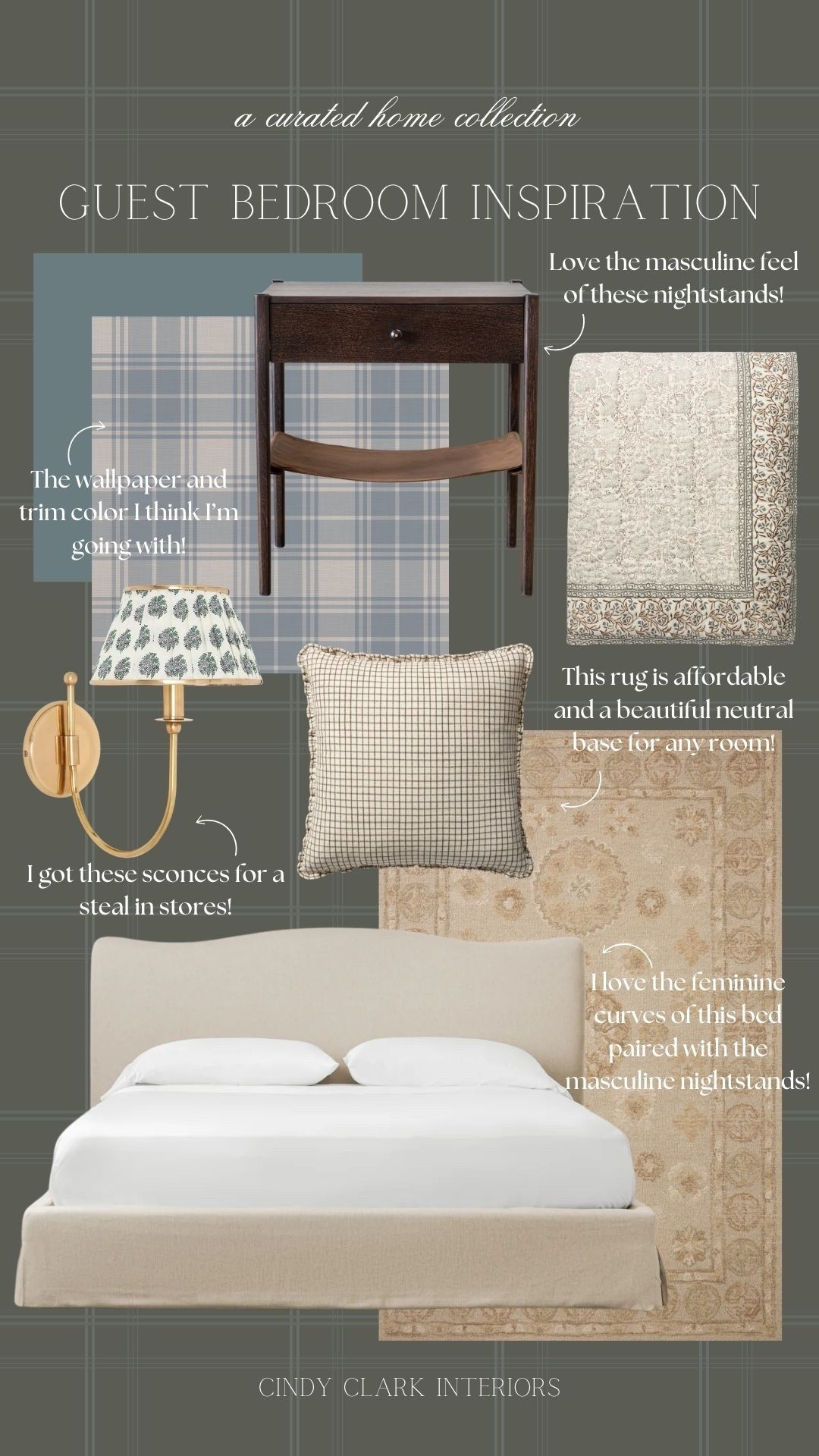 Our second guest bedroom is starting to take shape! I decided on the wallpaper and trim color I think I’m going with, and I’m loving how all these other accents are playing in! The masculine nightstands paired with this feminine bed frame. It’s going to be so good! 

#LTKHome #LTKSaleAlert
