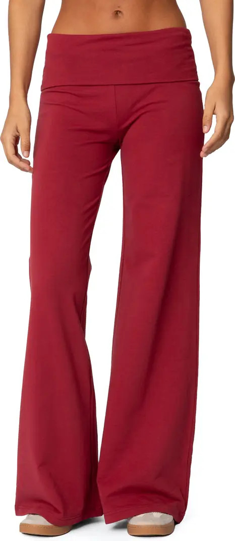 EDIKTED Wide Leg Foldover Pants | Nordstrom | Nordstrom