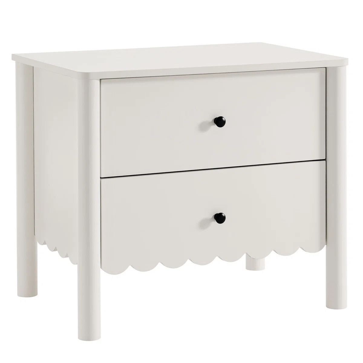 Emmeline Scalloped 2-Drawer Nightstand | Wayfair North America