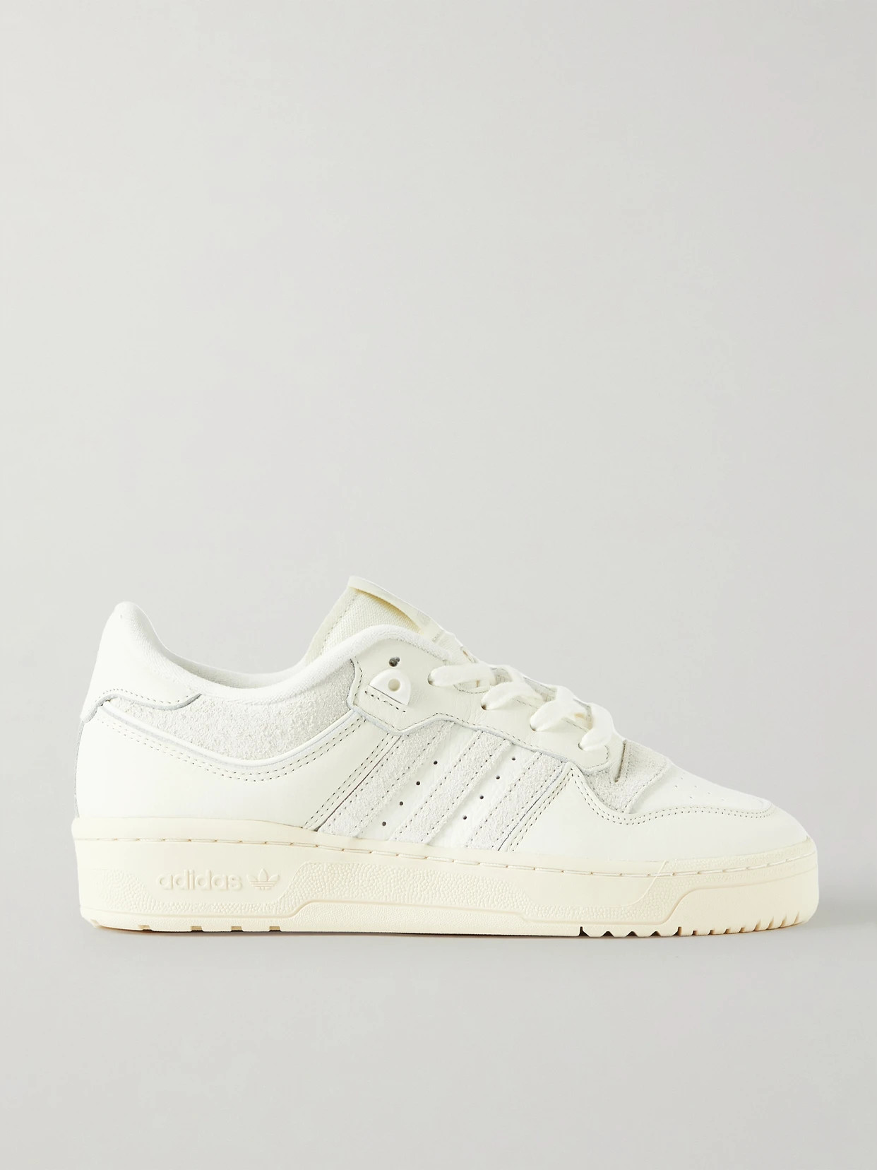adidas Originals - Rivalry Low 86 Suede-trimmed Leather Sneakers - Off-white - UK 5.5 | NET-A-PORTER APAC