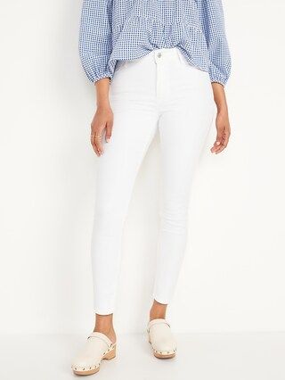 High-Waisted Wow Super-Skinny White Ankle Jeans for Women | Old Navy (US)