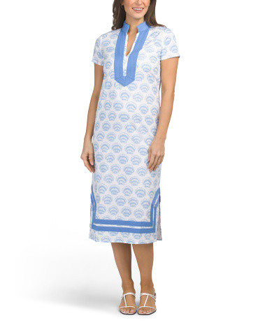 Short Sleeve Classic Maxi Dress With Shell Print | Casual Dresses  | Marshalls | Marshalls
