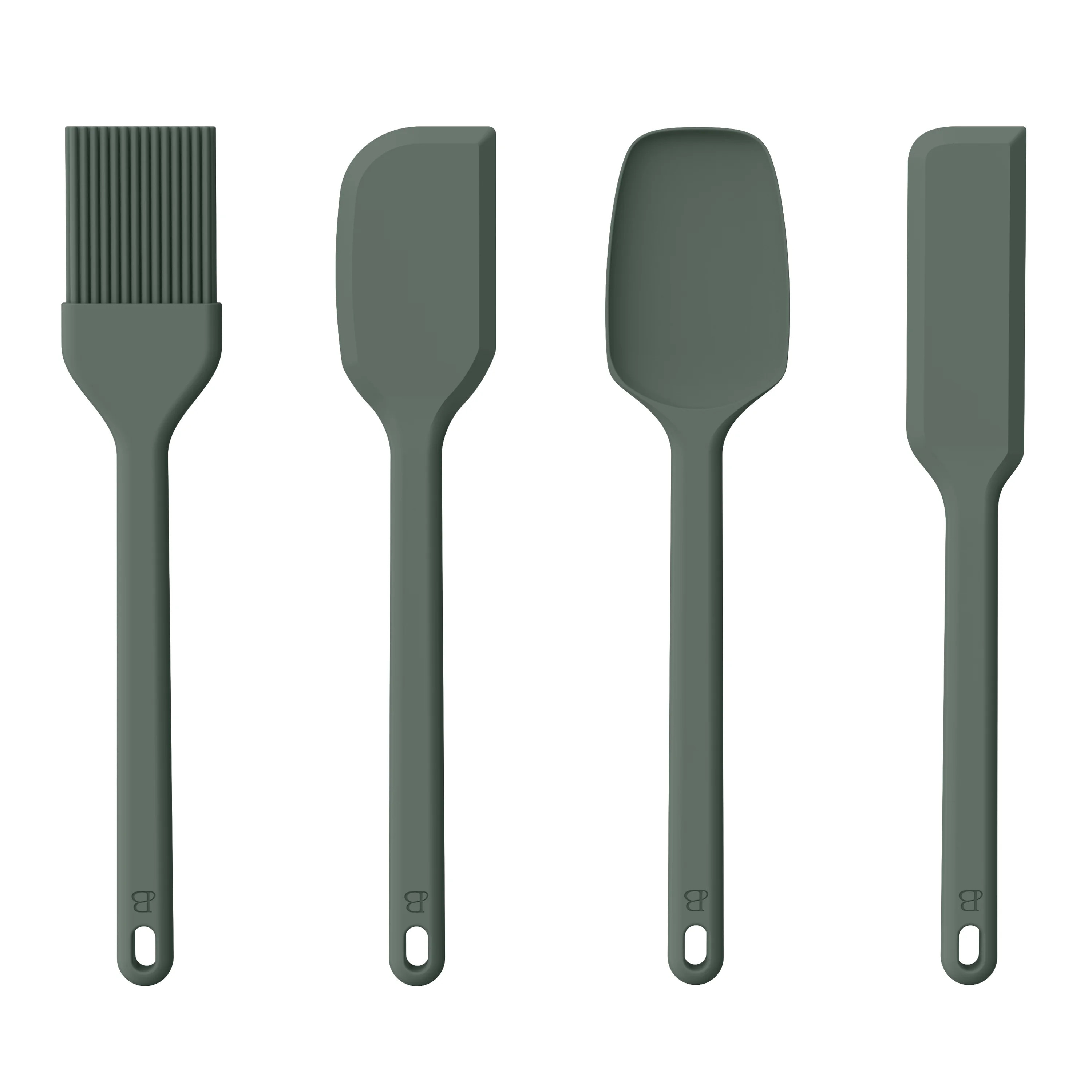 Beautiful 4-Piece Silicone Mini Kitchen Utensil Set, Porcini Taupe by Drew Barrymore | Walmart (US)