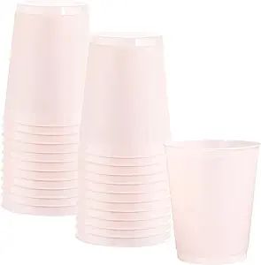 Liacere 16 PCS Pink Plastic Cups 16oz Plastic Cups Bachelorette Party Cups Pink Disposable Cups B... | Amazon (US)