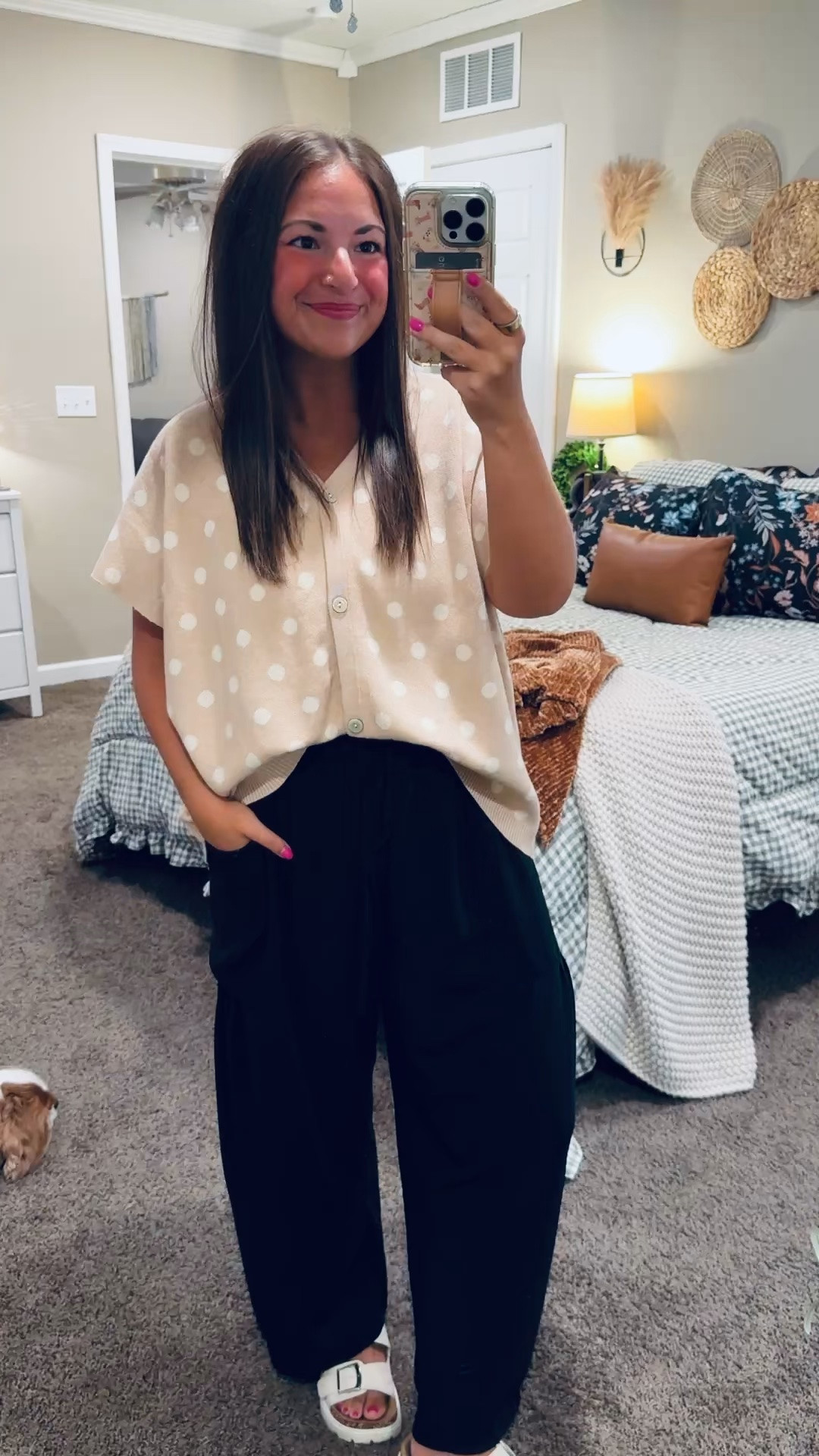 The cutest Amazon polka dot sweater! 🤍 Comfy, oversized, and perfect for an easy classroom look! ✨


sandals: sold out, but linking similar options below!
pants: fit true to size // wearing a large
sweater tee: fits true to size // wearing a large 

 #LTKootd #LTKMidsize #LTKWorkwear