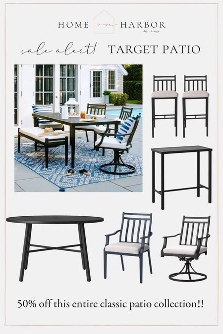 Target patio dining collection is 50% off and still in stock! This one looks so high end and holds up well year after year. 

#LTKsalealert #LTKhome #LTKSeasonal