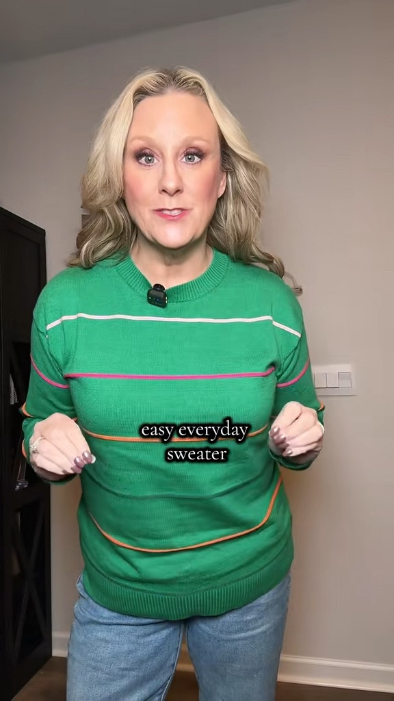 This striped sweater is one of those pieces that just works.
Soft, relaxed, and easy to wear without fussing or adjusting all day.

Perfect with jeans, great for layering, and comfortable through the arms and shoulders — which matters.
Linked here. 
Commissionable link.


#LTKOver40 #LTKootd #LTKMidsize