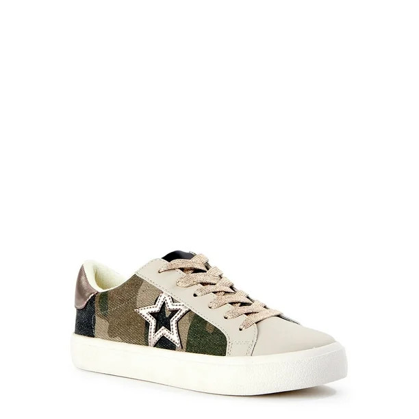 No Boundaries Women's Low Top Star Sneakers | Walmart (US)