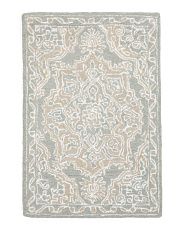 Vintage Look Wool Tufted Area Rug | TJ Maxx