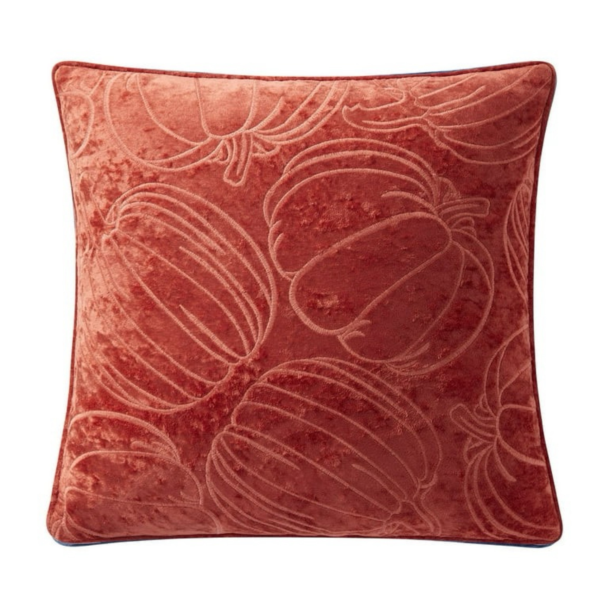 18x18 Embroidered decorative pumpkin pillow