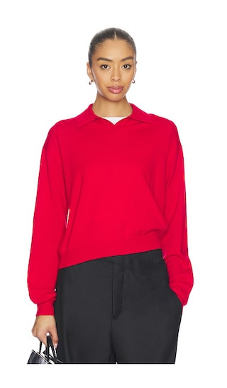 Whinifred Knit Polo in Red | Revolve Clothing (Global)