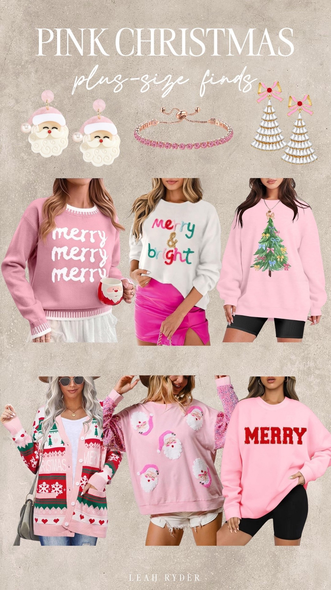 These pink Christmas sweaters and plus-size holiday outfits are perfect for anyone searching for cute plus-size Christmas fashion. Each cozy sweatshirt and cardigan adds a festive pop of pink, making them ideal for holiday parties, winter events, or matching family photos. These plus-size Christmas tops are designed for comfort and style with roomy fits and soft fabrics. If you want trendy pink holiday outfits in extended sizes, this roundup has all the best plus-size Christmas sweaters.

#LTKHoliday #LTKPlusSize #LTKSeasonal