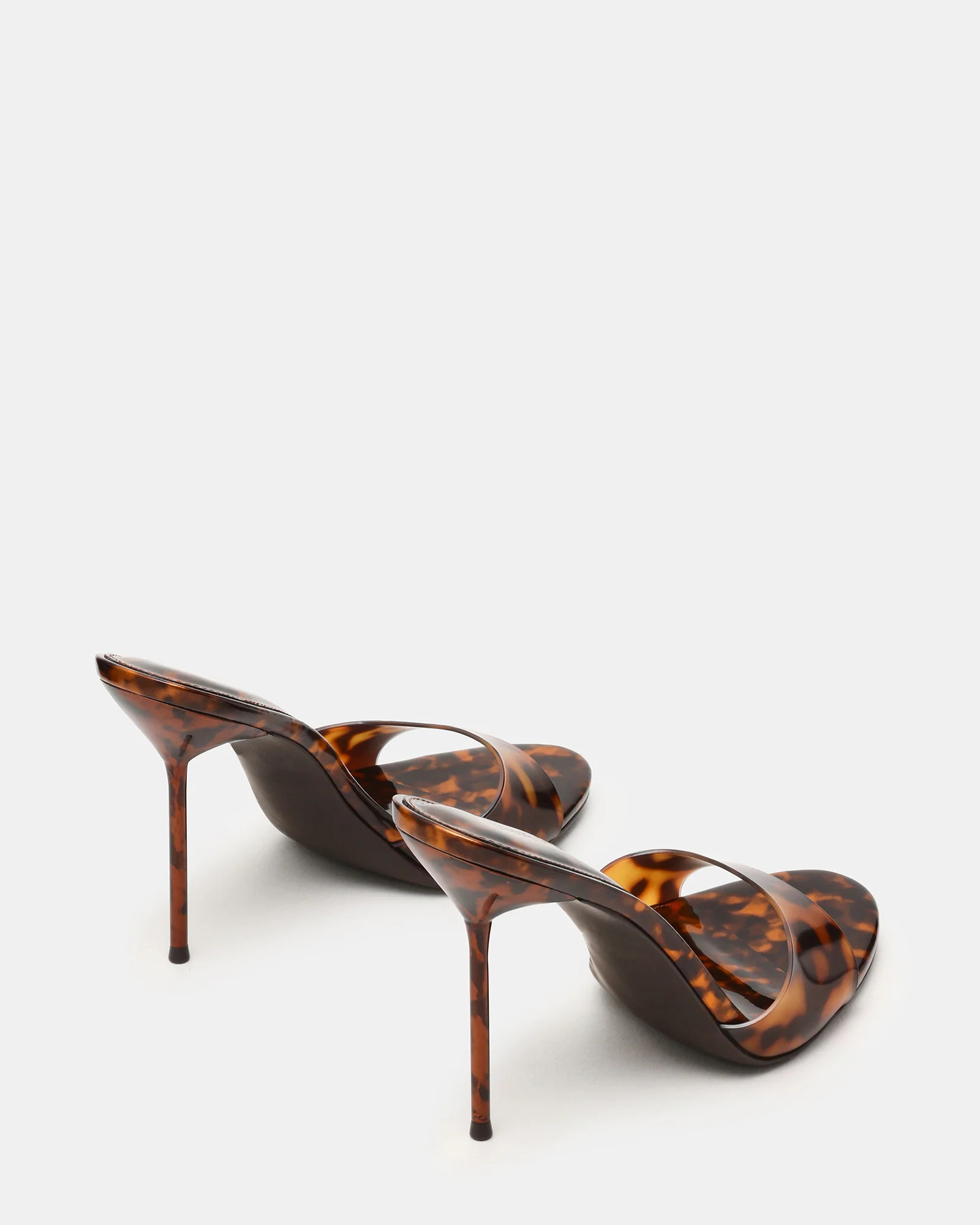 DAVINA Tortoise Rounded Open-Toe Mule Stiletto Women's Heel | Steve Madden (US)