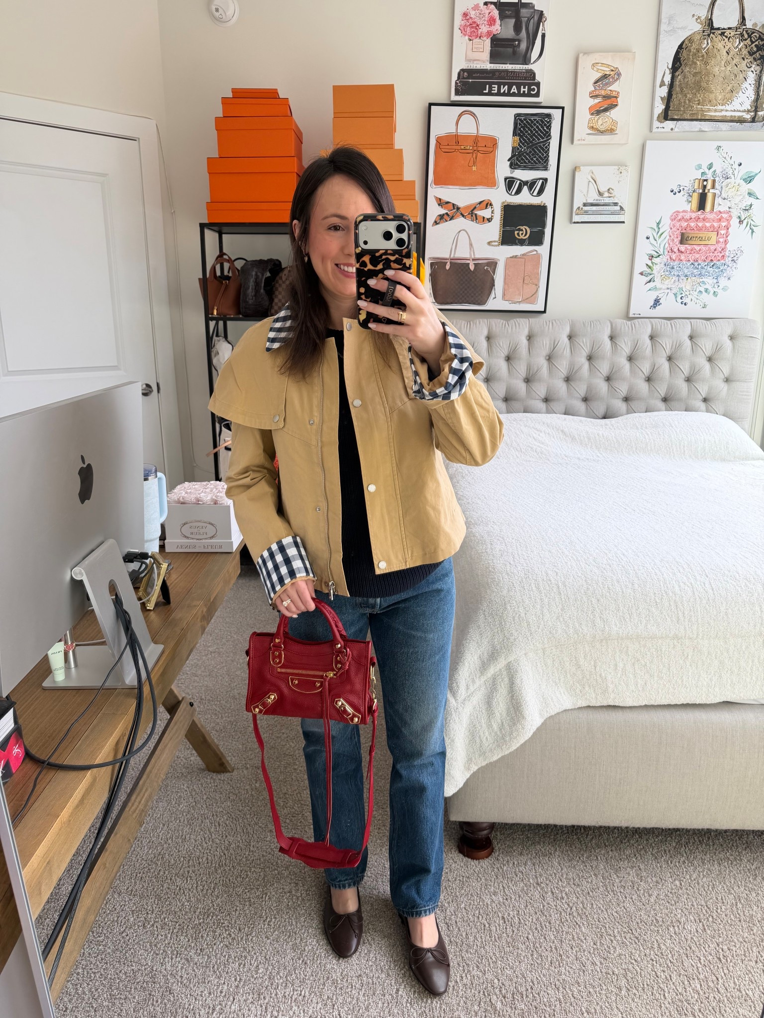 Obsessed with this gingham trim cape trench for spring! Wearing with vintage Levi’s 



#LTKootd #LTKSpringSale #LTKSeasonal