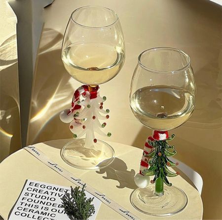 Christmas tree wine glasses, Christmas wine glasses, Christmas trees stemmed wine glasses, Christmas present for wine lovers, gift ideas 

#LTKfindsunder100 #LTKGiftGuide #LTKHoliday
