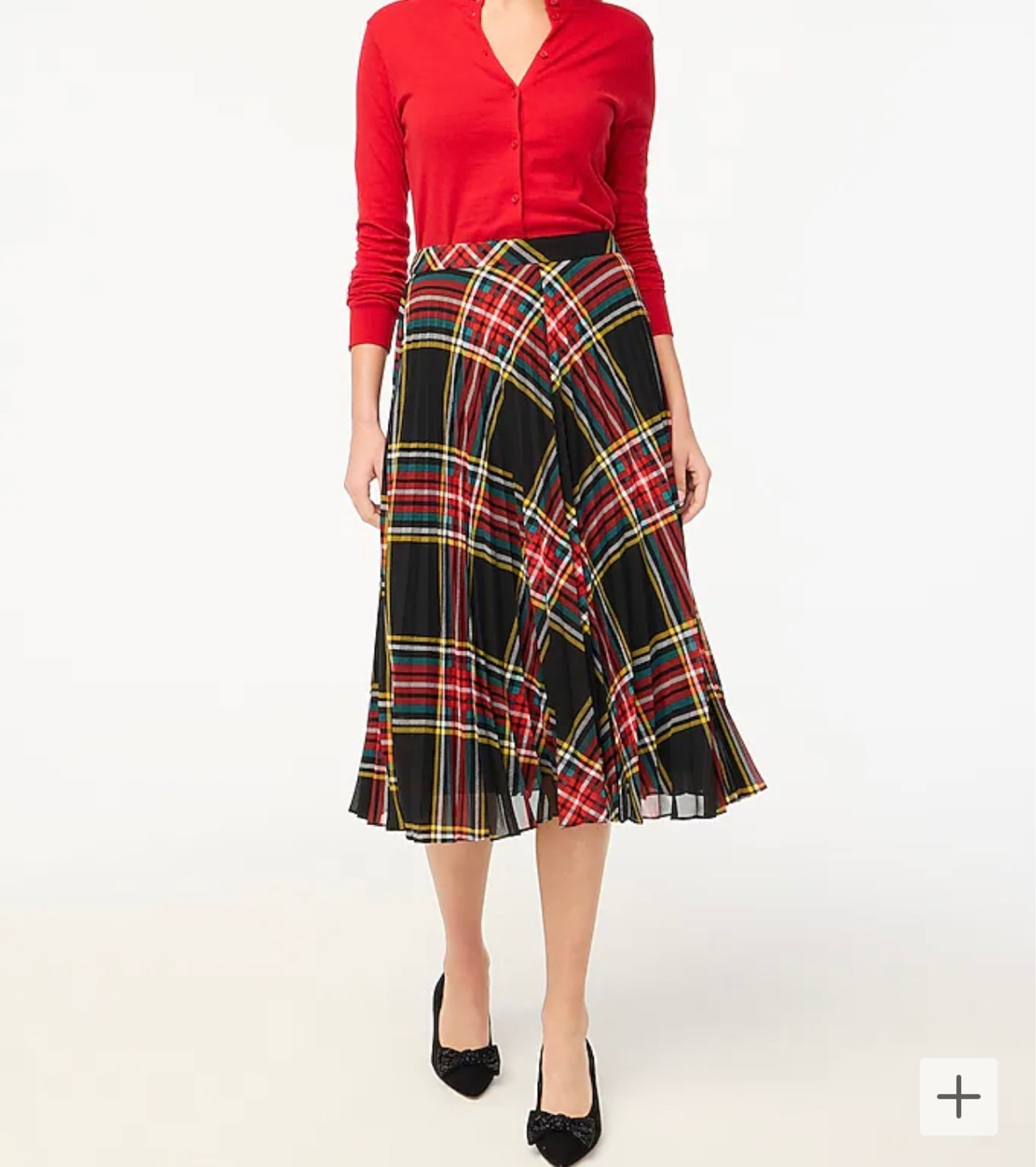 JCrew Factory Tartan Chiffon Skirt 

#LTKSeasonal #LTKHoliday #LTKplussize