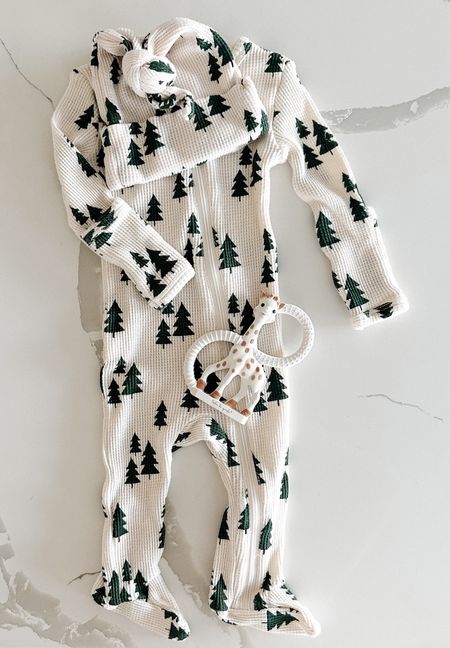 Adorable forest footsie for baby girl or boy. I love this for winter and the holidays with the matching hat! Waffle material and is so cute on. On sale for 44% off

#LTKCyberWeek #LTKsalealert #LTKbaby