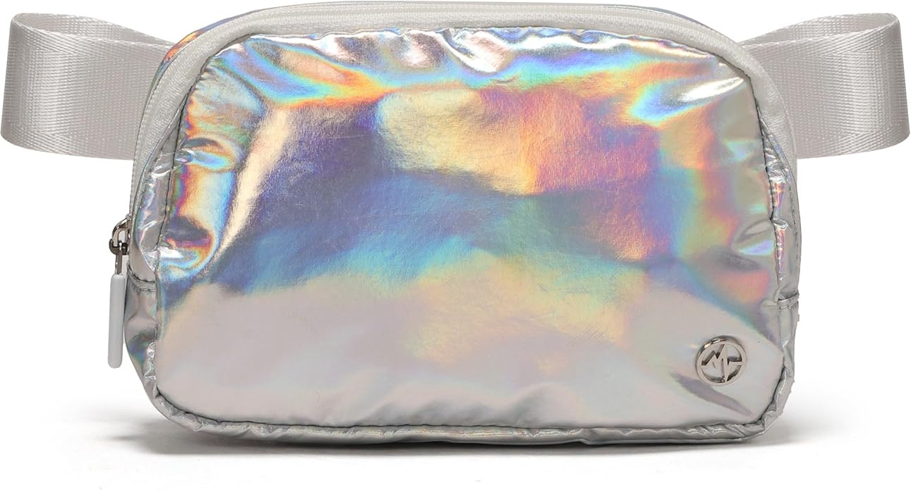 Pander Everywhere Crossbody Bag Iridescent Polyester Sling Belt Bag with Adjustable Strap | Amazon (US)