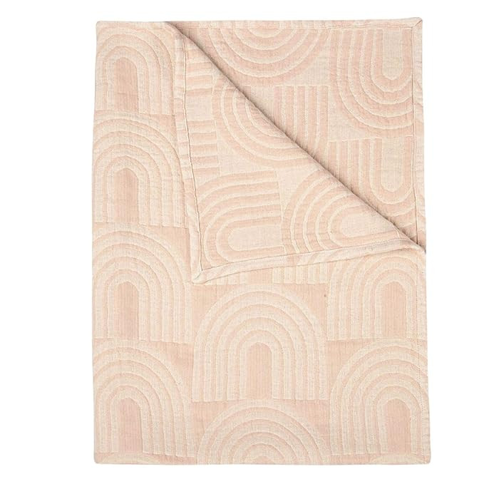 Crane Baby Blanket, Soft Cotton Jacquard Nursery and Stroller Blanket for Boys and Girls, Rainbow... | Amazon (US)