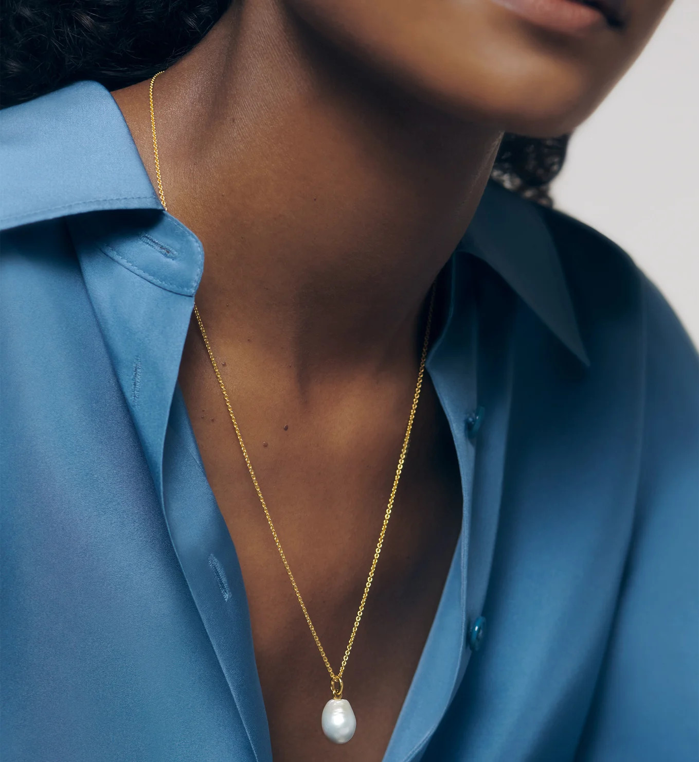 Nura Baroque Pearl Pendant Charm | Monica Vinader (US)